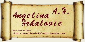 Angelina Hrkalović vizit kartica